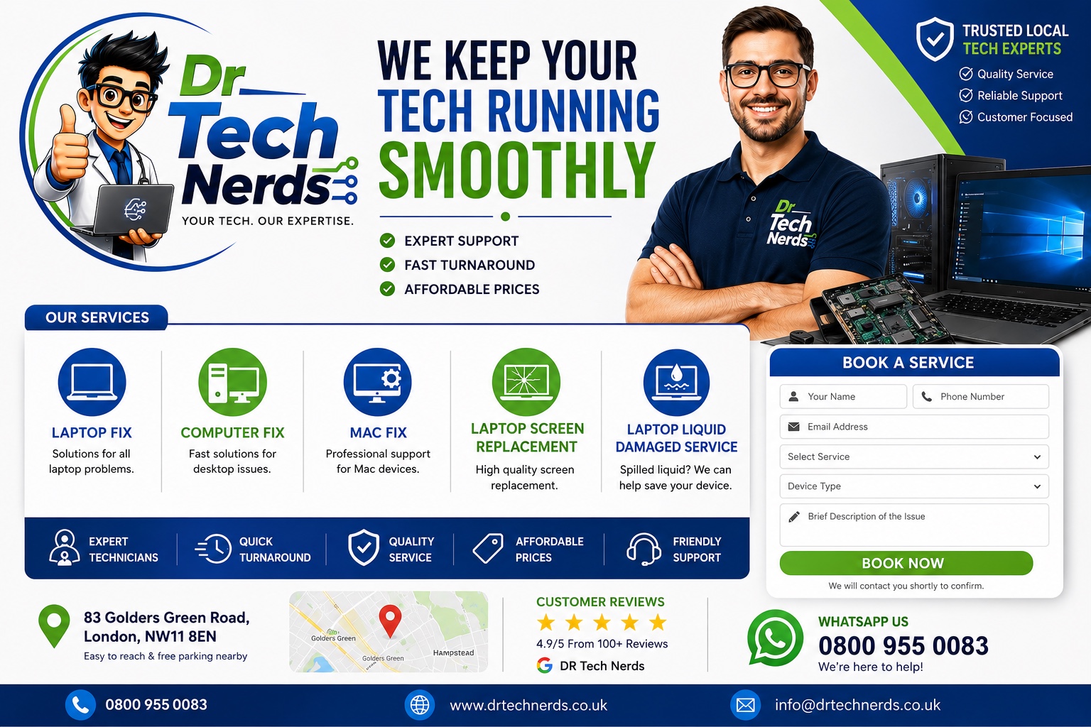 Dr Tech Nerds professional homepage banner